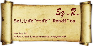 Szijjártó Renáta névjegykártya