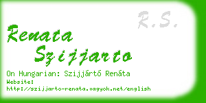 renata szijjarto business card